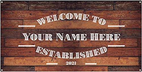 Bang Tidy Clothing Personalised Bar Sign for Home Bar Gifts - Metal Signs Plaques Tin Accessories for Home Pub Man Cave Garden Bars - Hanging or Wall Mount 6-40 cm x 20 cm x 0.1 cm