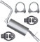 Mitteltopf Auspuff Mittelschalldämpfer für 1.6i 16V 1.8i 16V 2.0i 16V Ford Focus II 2 MK2 auch CC, C-Max I 1 MK1