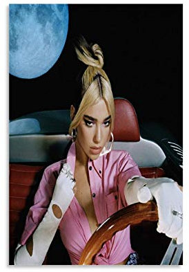 ZXCMNB Dua Lipa Future Nostalgia Album Cover Poster dekorative Malerei Leinwand Wandkunst Wohnzimmer Poster Schlafzimmer Malerei 16x24inch(40x60cm)