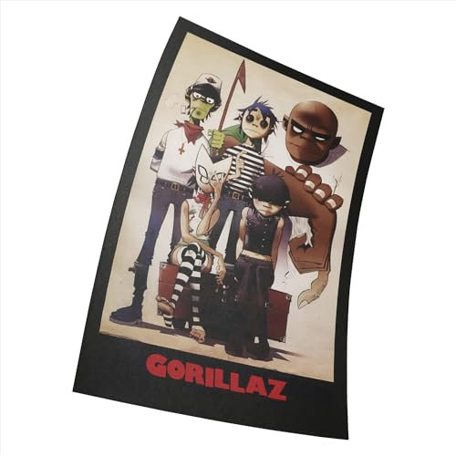 Music Poster Rock Gorillaz, 38 x 58 cm, dekoratives Geschenk