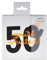 Hallmark Einladungskarten zum 50. Geburtstag, 10 Stück, in 2 stilvollen Designs, Schwarz, Weiß und Orange, (25566734)