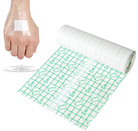 Waterproof Transparent Bandage, 15cm x 5m Adhesive Bandage Dressing Tape, Second Skin Healing Protective Clear Adhesive Bandages for Tattoo Aftercare, Recovery, Keep Wound, Fexed Plaste