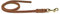 Fettlederleine 1m / 1,35m / 2,20m / 3m Chrom oder Messing ohne Handschlaufe (3m x 8mm, Cognac, Messing Haken)