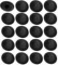 cyclingcolors 20x Capuchón cubierta tornillo 11.5 mm PZ2 embellecedores tapones tapón tapas plastico, Negro