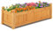 COSTWAY Wooden Garden Planter, Rectangular Trough Box Flower Pot with Drainage Holes, Herb Vegetables Plant Flower Container for Indoor Outdoor Backyard Patio Balcony (110 x 40 x 35cm)