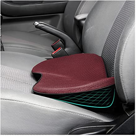 CGEAMDY Keilkissen Autositz Sitzkeilkissen für Auto, Autositzkissen Memory Foam Keilkissen, Ergonomisches Memory Foam Kissen, für Auto, Bürostuhl, Bett (Rot)