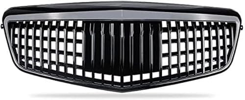 Auto Front Kühlergrille für Mercedes Benz E Class W212 2009 2010 2011 2012 2013, Frontstoßstange Radiator Kühlergrille, Mittelnetz Grilles Racing Grill, Auto Styling Zubehör,Black
