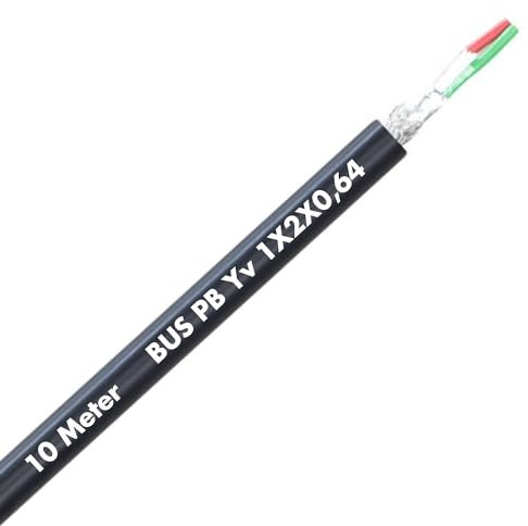 Lapp 10 Meter 2170223 Unitronic BUS PB Yv Busleitung 1x2x0,64 mm² geschirmt I PROFIBUS DP I Datenleitung schwarz I Erdverlegung I UV-beständig I Witterungsbeständig I Bus Kabel