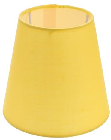 TOVINANNA Abat-Jour en Lin Jaune pour Lampe de Table, Applique Murale en Tissu avec Clip