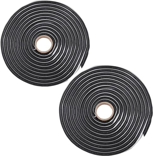 2PCS Ruban Butyle Noir 9,5 mm x 4 m Butyl Tape Ruban Etancheite pour Coller et Sceller Les Feux Arrière de Voiture les Phares les Fenêtres et Les Couvercles de Trous D'égout 2pcs(2, 9.5mm)