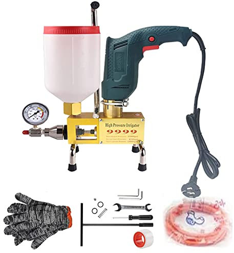 CYMYYDS Máquina De Llenado De Alta Presión, 910W Pistola De Lechada Eléctrica para Mortero, para Reparación De Fugas De Grietas De Hormigón En Lechada De Techo De Casa De Piscina De Agua