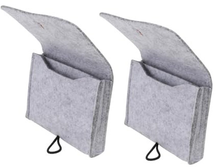 FRCOLOR 2 x Storage Bags for Essential Oils, Mini Travel Case, Nail Polish Bag, Small Bag with Essential Oils, Mini Diffuser, Non-Woven Roll Frame, Essential Oil, Travel, Gray, 13x10cm