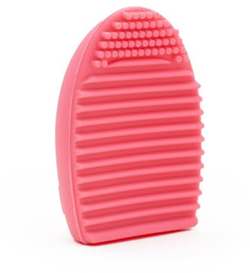 Intirilife Pinsel Reiniger aus Silikon in Hell Rosa - 7.3 x 5.5 x 3 cm - Make Up Pinsel Reinigung Kosmetik Pinsel Reinigungsmatte Pad für Makeup Pinsel und Schwämmchen