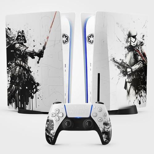 PS5 Trooper Sticker, Playstation 5 Gaming Sticker, Consola y Mando, Disco Edición Estándar, Skin Trooper (1 Mando)