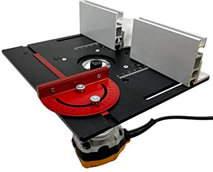 Mulcort Set mit 3 Frästisch-Einlegeplatten, Aluminiumlegierung, Holzfräsen, Flip-Board, Trimmmaschine, Gravur, Hilfswerkzeug, Holzbearbeitungsbänke
