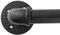 LDXDRU Gardinenstange Metall Schwarz, Industrielle Gardinenstange Deckenmontage 107cm bis 305cm Lang, Industrial Vorhangstange Ausziehbar, Outdoor Gardinenstange Wetterfest