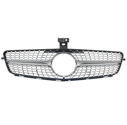 Auto Frontgrill Kühlergrill Diamant Chrom + Schwarz Für BENZ Für C-Klasse W204 2008 2009 2010 2011 2012 2013 Kühlergrill