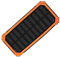 Portable Solar Power Bank, Dual Usb Ports, Fast Charging for Phone Tablets, Backup Power, External Battery 5V 2.1A (Orange)