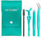 GEMERRY Pince a Epiler Professionnell, Pince a Epiler Kit pour Sourcils de Precision- Ensemble de 4 Pincettes Acier Inoxydable pour Enlèvement des points noirs, poils Incarnés, Les Cils