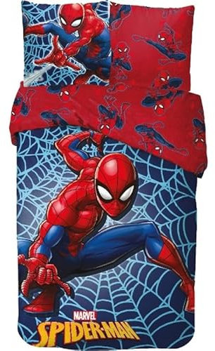 Bettwäsche Spiderman, 140 x 200 cm, Bettbezug Spiderman, 100 % Baumwolle (B)