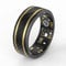Smart Ring Smartringe für Herren und Damen Smart Ring Android Fitness Ring Schlaftracker Herzfrequenz SpO2 Kalorie Distanz Messung Schrittzähler Schwarz Gold