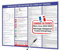 Panneau affichage obligatoires entreprises version 2025 - Affichage réglementaire entreprise - Panneau affichage code du travail - Format A2 plastifié effaçable + feutre & adhésif (59,4 x 42 cm) CDTA2