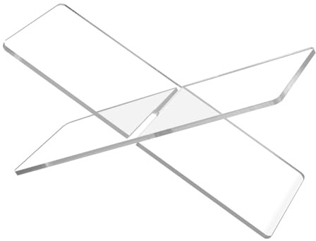 Buchhalter aus Acryl, Transparenter Kochbuchständer, Offener Buchständer für Zuhause, Schlafzimmer, Küche, Couchtisch, Büro, Bibliothek