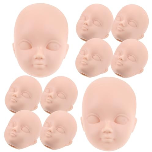 JOINPAYA 10stücke Kunststoff Puppenköpfe Zum Basteln Leichtes Langlebiges Material Für DIY Puppen Spielzeug Zubehör Und Dekorative Handwerksprojekte