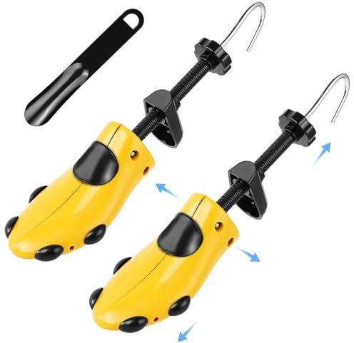 Alaoo Shoe Stretcher, 1 Pair Shoe Tree for Women Plastic & Metal Boot Stretcher with Shoes Horn Adjustable Shoes Widener for Bunions,UK2.5-7.5 (EU35-42)