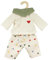 Heless 1516 - Puppenkleidung Herz-Konfetti, 3-teiliges Set mit Kordhose, T-Shirt und Nickituch, für Puppen und Kuscheltiere der Größe 28-35 cm