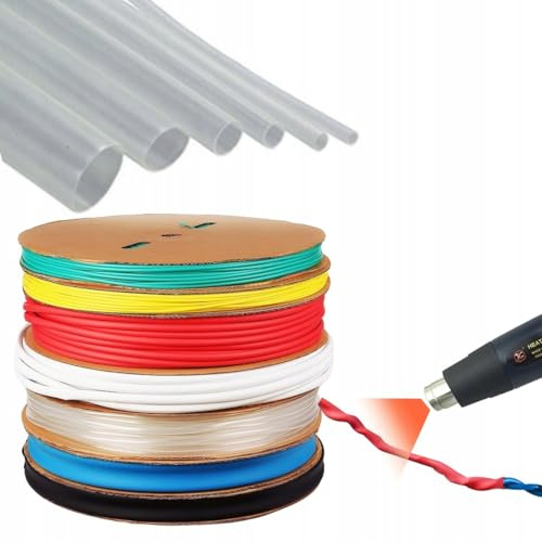 Rosfix Schrumpfschlauch 8mm 1m Transparent 2:1 Selbstlöschend