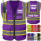 GBVllexuii Gilet de sécurité réfléchissant haute visibilité personnalisé, gilet de sécurité imprimé avec logo personnalisé, gilets de chantier bicolores