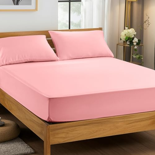 Home Sweet Home UK 25cm Fitted Bed Sheets Small Double - Super Soft 4FT Fitted Bedsheet, Brushed Microfibre Anti Wrinkle 4FT Bed Sheets Breathable & Fade Resistant Fitted Small Double Bed Sheet