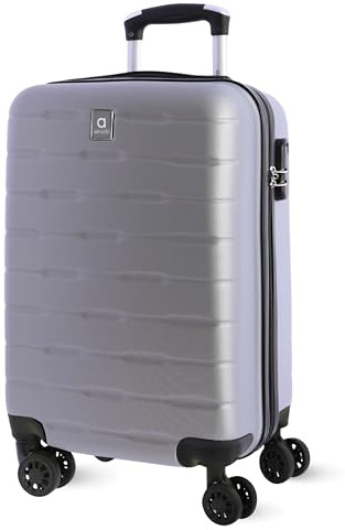 AMICHI - Hartschalenkoffer 55 x 40 x 20 cm | leichtes Handgepäck mit 4 Rädern 360º | kompatibel mit Ryanair, EasyJet und mehr | ideal für Wochenend-, Geschäfts- oder Kurzflüge, grau, S