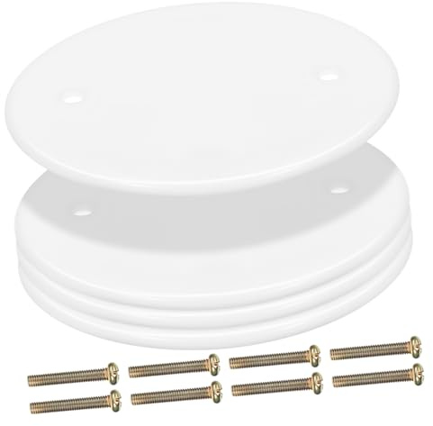 LOORGVEL 4pièces Plaque De Plafond Ronde Pour Couvrir Trou Plaque De Recouvrement Vierge Pour Luminaire Jonction Prise Murale