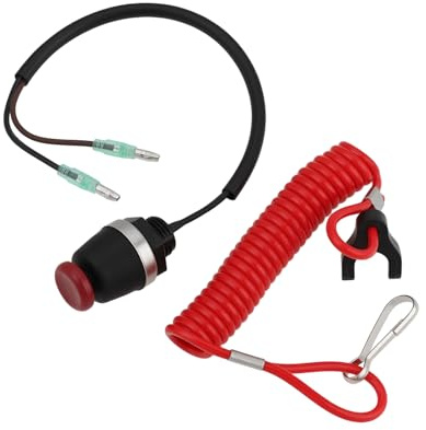EMSea 1 ensemble de coupe-circuit pour moteur hors-bord avec cordon de filetage de 15,5 mm compatible avec Mercury compatible avec les moteurs Tohatsu