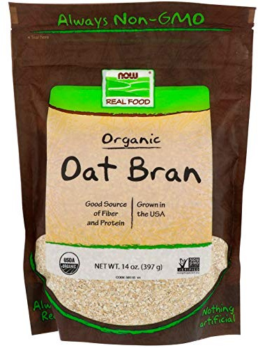 Oat Bran, 14 oz by Now Foods (Pack of 3)