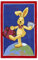 Felix der Hase Kinderteppich, Blau