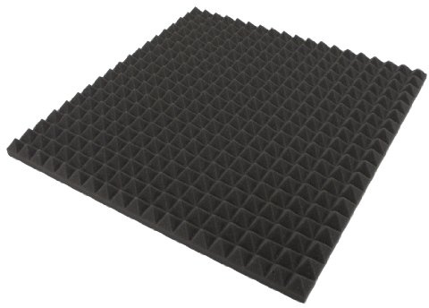Dibapur - ca. 49 cm x 49 cm x 3 cm - Akustikschaumstoff,Pyramiden Akustik Schaumstoff,Akustik Dämmung