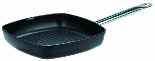 GSW 164283 GastroTraditionell TITANIUM Grillpfanne mit Edelstahlgriff - 28cm, 28 x 28 x 5.7 cm