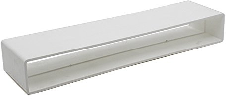 Kair Rectangular Straight Connector 234mm x 29mm Flat Pipe Joint | Accepts matching duct pipe, Push-fit installation, Low-profile design, Suitable for concealed installation