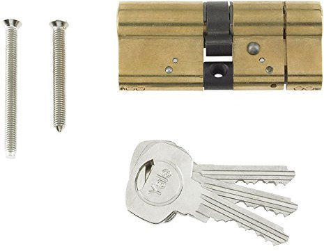 Yale Locks AS5045PB Euro Cylinder Anti-snap 50/45 (95mm) Polished Brass