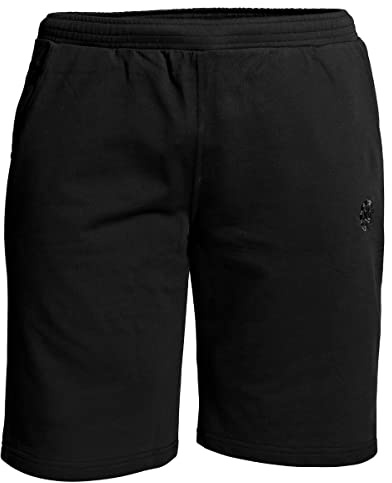Ahorn Herren Joggingbermuda Übergröße schwarz, Größe:7XL