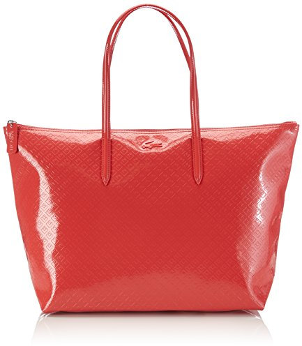 Lacoste NF1270VP Damen Shopper 35x27x14 cm (B x H x T), Rot (Storm/Porpoise Grey 652)