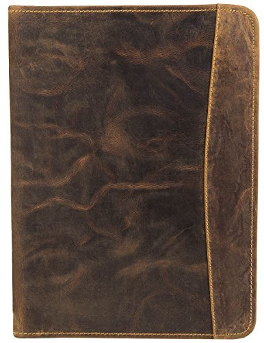 Greenburry Vintage Leder Schreibmappe, Orgamappe, antikbraun