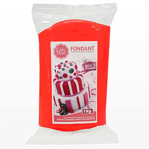 Fondant Rot 1 kg, Rollfondant für Torten & Modellieren | CAKE MART