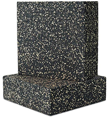 BXI Subwoofer-Isolationspad – 2 Stück, 15,2 x 15,2 x 5,1 cm, Bassreduzierung, Standlautsprecher, dicke große Gummikork, Anti-Vibrationspads für schwere Maschinengeräte, Studio-Monitorständer