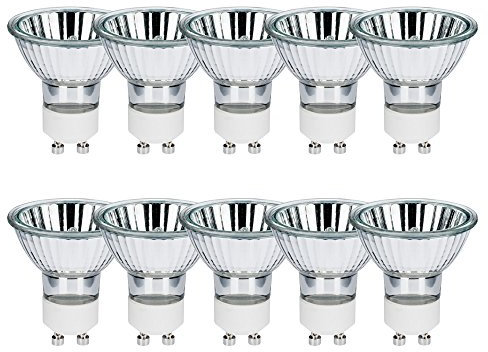 Lot de 10 réflecteurs halogènes GU10 à intensité variable Blanc chaud 230 V 35 °, GU10 50.00W 230.00V