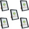 Nicola Spring 3D Shadow Box Photo Frames - 8x12 (20x30cm) - Pack of 5 - Black 3D Photo Frame Box A4 Picture Frame Box Portrait Display Case for Crafts, Keepsakes, Wedding, Graduation