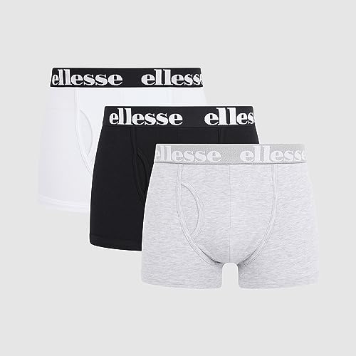Ellesse Herren Hali 3pk Boxers Unterhosen, Black/Grey/White, L EU